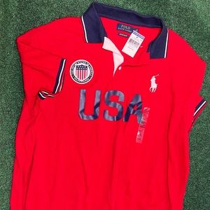 NEW Polo Ralph Lauren USA Red XXL